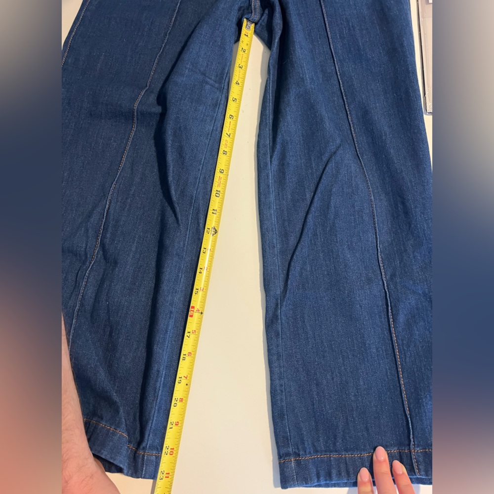 Anthropologie Pilcro And The Letterpress Flare Wide Leg Denim Jeans Size 26 - Picture 12 of 12